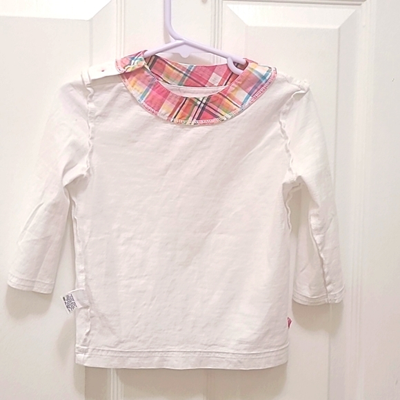 Lily Pulitzer longsleeves white Top with a multi- colored neck area for … - Picture 8 of 8